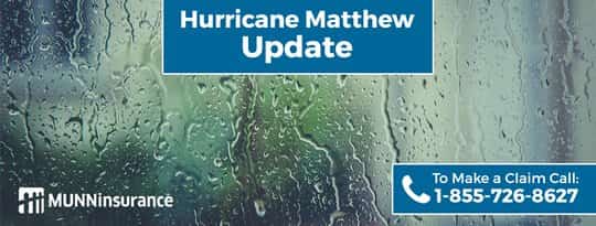 Munn Insurance Hurricane Matthew Update