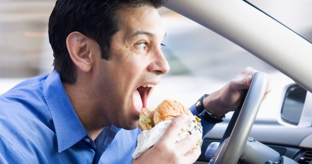 Eating While Driving & The Top 10 Most Dangerous Foods