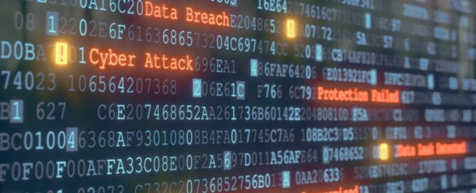 a computer screen showing a cyber attack